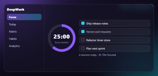 DeepWork desktop app